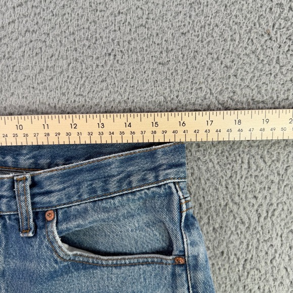 Vintage Levi's 501 Jeans Mens 36x34 Blue 90s Made in USA Custom Knee Patch Denim - Picture 6 of 11